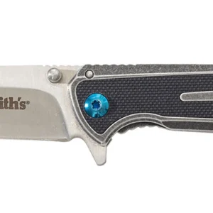 Smiths Products 51275 Imfima 3.26" Folding Drop Point Plain Bead Blasted 3Cr13MoV SS Blade/ Bead Blasted Stainless Steel Handle Includes Pocket Clip