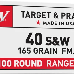 Winchester Ammo USA40SWVP USA Value Pack 40S&W 165gr Full Metal Jacket 100 Per Box/5 Case