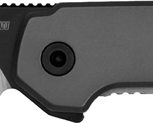 Kershaw 1411 Thermal EDC 2.95" Folding Drop Point Plain Black Oxide w/Satin Grinds 8Cr13MoV SS Blade, Gray PVD Stainless Steel Handle, Includes Pocket Clip