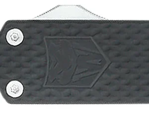 CobraTec Knives MNBLKMGEN2DNS Mini Mamba Gen II 2.25" OTF Plain Stonewashed D2 Steel Blade, 3.38" Black Textured Anodized Aluminum Handle