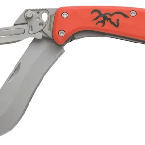 Browning 3220462 Primal Scalpel 2 2.75" Folding Drop Point/Scalpel Plain Blaze Orange 8Cr13MoV SS Blade, Blaze Orange Polymer w/Rubber Overmold Handle
