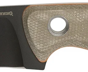 Browning 3220508B Desolation Small 3.75" Fixed Modified Drop Point Plain Black Powder Coated 440C SS Blade, Tan Micarta Laminate Handle