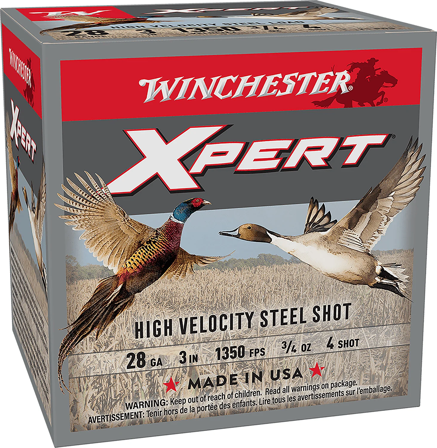 Winchester Ammo WEXP2834 Xpert High Velocity 28Gauge 3" 3/4oz 4Shot 25 Per Box/10 Case
