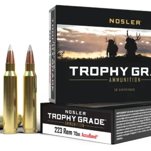 Nosler 61036 Match Grade 223Rem 70gr Soft Point 20 Per Box/20 Case