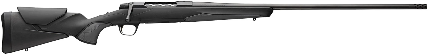 Browning 036003294 X-Bolt 2 Hunter Full Size 6.5 PRC 3+1 24" Matte Black Threaded Sporter Barrel, Matte Black Drilled & Tapped Steel Receiver, Black Adjustable Vari-Tech w/Grip Module Synthetic Stock