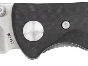 CobraTec Knives CTBRN Baron EDC 3.25" Folding Drop Point Plain Satin 154CM SS Blade, 4.25" Carbon Fiber/Pakkawood Handle