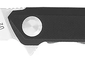 CobraTec Knives CTMONBLK Monarch 3.50" Folding Plain Satin D2 Steel Blade, 4.75" Black G10 Handle