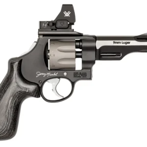 Smith & Wesson 14045 PC Model 327 w/Optic N-Frame 9mm Luger 8 Shot 5" Black/SS Ported Barrel, Black Scandium Alloy Frame, JM Signature Black Laminate Grip, Vortex CompDot, C.O.R.E Optic System
