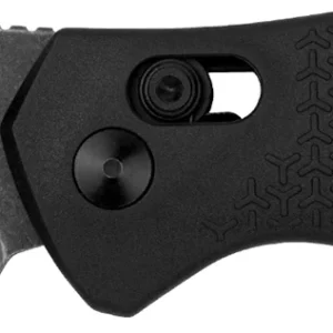 Kershaw 8337 Craze EDC 2.35" Folding Reverse Tanto Plain Blackwash 8Cr13MoV SS Blade, Black Textured GFN Handle