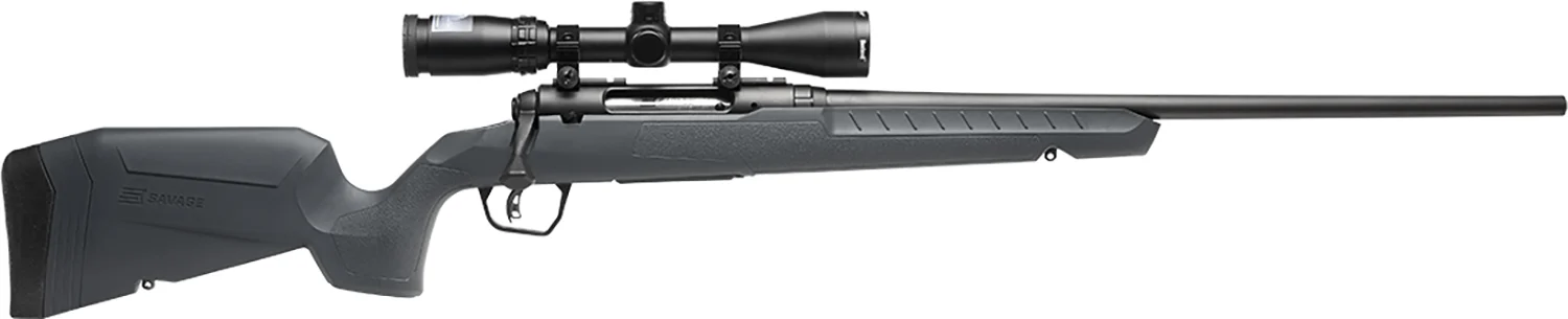 Savage Arms 32173 Axis 2 XP Combo Full Size 243 Win 4+1 22" Black Sporter Barrel, Black Carbon Steel Receiver Drilled & Tapped, Gray Fixed Synthetic Stock, Weaver 3-9x40mm Scope, Right Hand