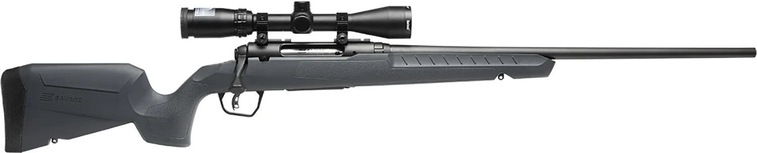 Savage Arms 32233 Axis 2 XP Combo Compact 308 Win 4+1 20" Matte Black Heavy Sporter Barrel & Drilled & Tapped Carbon Steel Receiver, Fixed Matte Gray Synthetic Stock, Right Hand, Boresighted 3-9x40mm