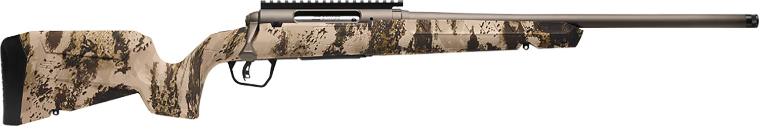 Savage Arms 32343 Axis 2 Pro Compact 400 Legend 4+1 20" Gun Metal Bronze Cerakote Heavy Sporter Threaded Barrel & Picatinny Rail Carbon Steel Receiver, Fixed Western Camo Synthetic Stock, Right Hand