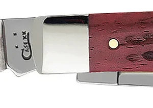 Case 00783 Trapper Medium 3.25"/3.27" Folding Clip Point/Spey Plain Mirror Polished Tru-Sharp SS Blade Corn Cob Jigged Old Red Bone Handle