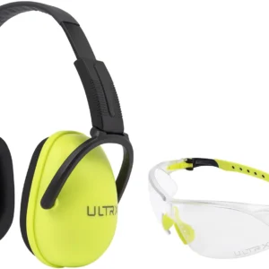 Allen 4176 Sound Blocker Ear & Eye Protection Combo 23 dB Lime Green Youth