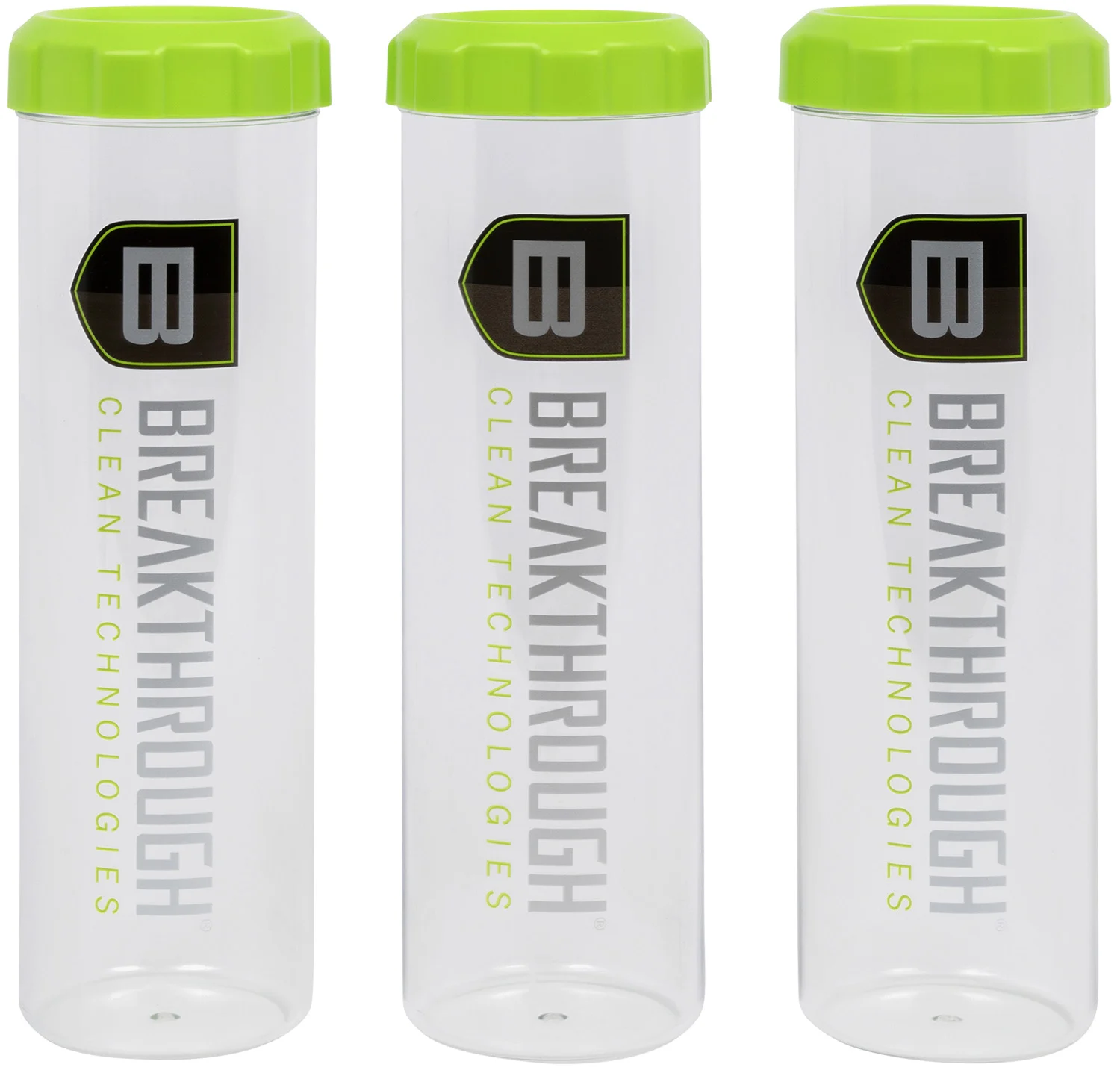 Breakthrough Clean BTSCT3PK Suppressor Tubes Clear/Green 3 Pack