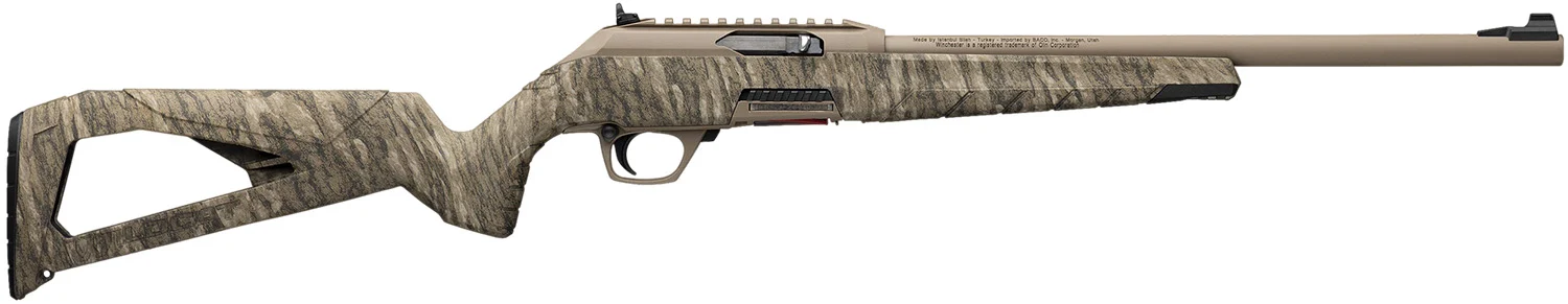 Winchester Repeating Arms 521163102 Wildcat 22 LR 10+1 18" Flat Dark Earth Perma-Cote Button-Rifled Barrel, Flat Dark Earth Picatinny Rail Polymer Receiver, Picatinny Rail Forend, Mossy Oak Bottomlan
