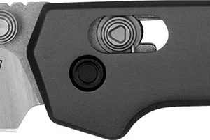 Kershaw 2051R Iridium Mini 3" Folding Reverse Tanto Plain Stonewashed D2 Steel Blade, Gray Anodized Aluminum Handle