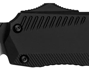 Kershaw 9000R Livewire Automatic 3.30" OTF Reverse Tanto Plain Black PVD Flats/Satin Grinds CPM MagnaCut Steel Blade, Black Anodized Aluminum Handle