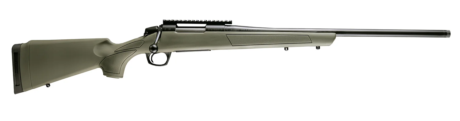 CVA CR3900G Cascade 243 Win 4+1 22" Graphite Black Cerakote Threaded Barrel, Graphite Black Cerakote Picatinny Rail Steel Receiver, OD Green Synthetic Stock