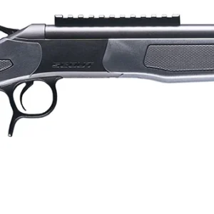 CVA CR4435 Scout 243 Win 1rd 20" Blued Threaded Barrel, Blued Picatinny Rail Receiver, Stealth Gray Fixed Synthetic Stock