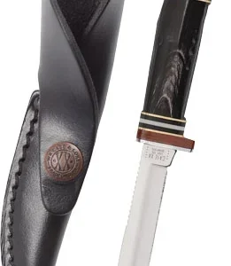 CASE KNIVES BUFFALO HORN - HUNTER & LEATHER SHEATH