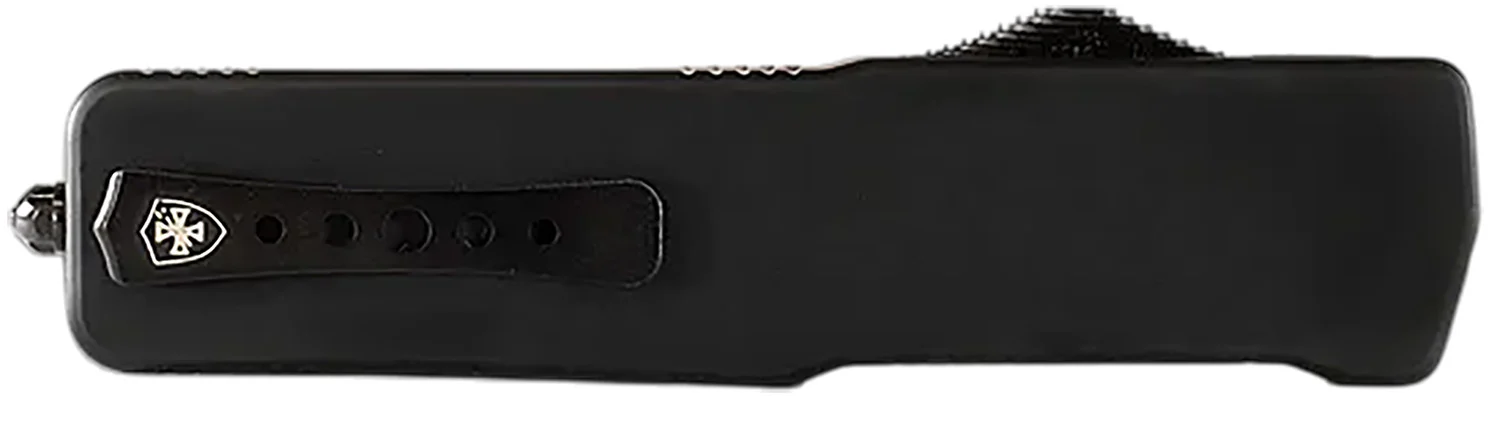 Templar Knife XMCABK121 Excalibur Money Clip 1.90" OTF Dagger Plain Black Oxide Stonewashed Powder Coated D2 Steel Blade, 3.38" Black Anodized Aluminum Handle