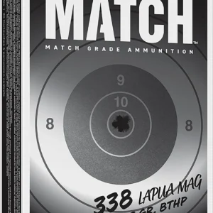Winchester Ammo S338LM2 Match 338LapuaMag 285gr Boat Tail Hollow Point 20 Per Box/10 Case