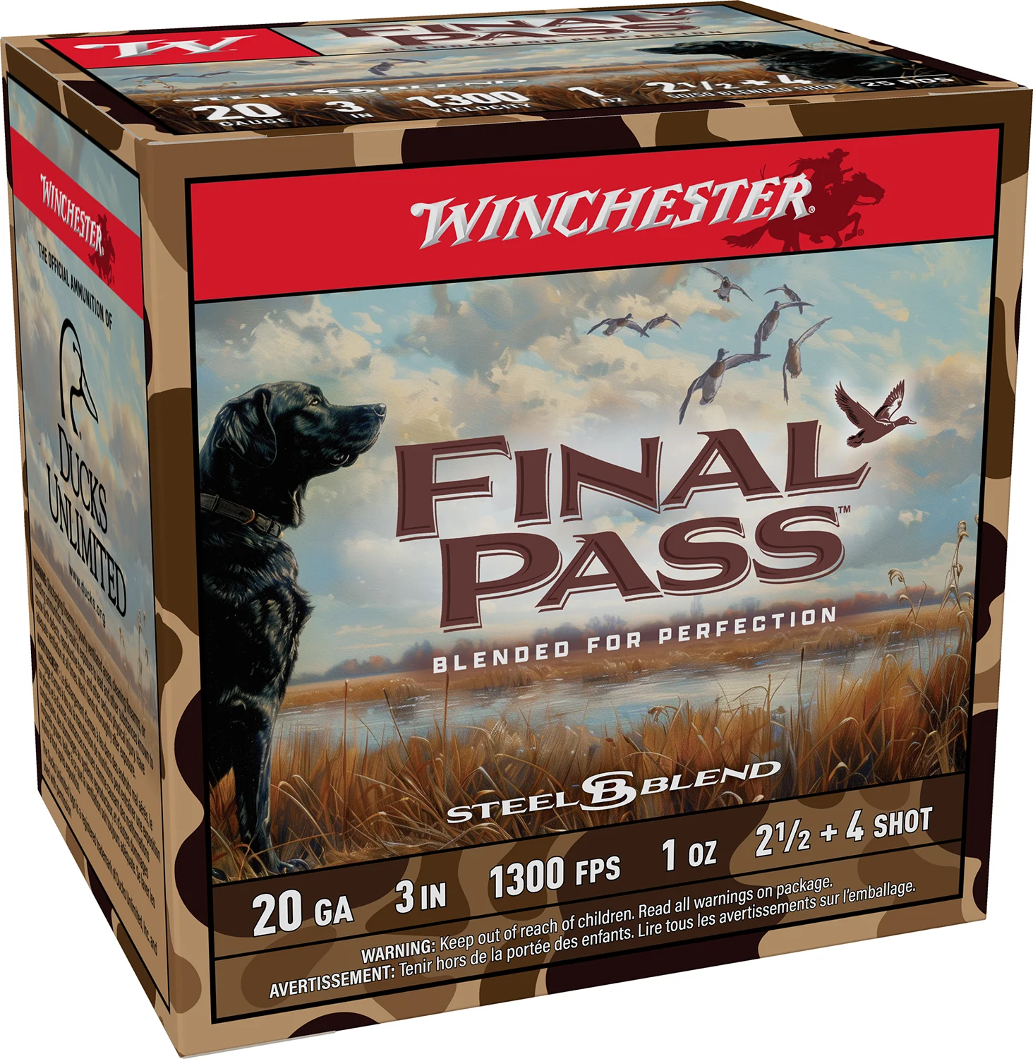 Winchester Ammo FP203254 Final Pass 20Gauge 3" 1oz 2.5/4Shot 25 Per Box/10 Case