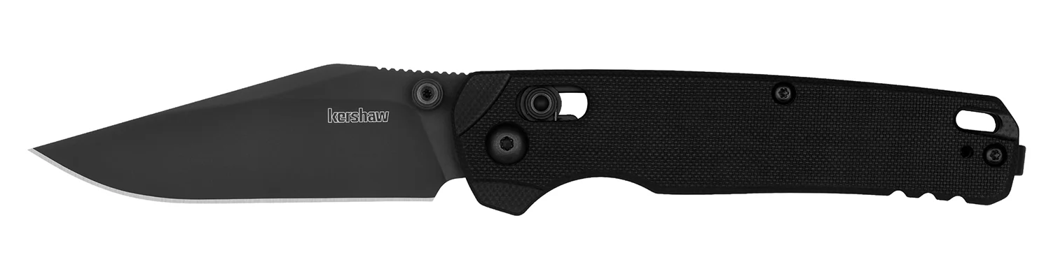 Kershaw 6106BLK Bel Air 3.05" Folding Clip Point Plain Black PVD CPM MagnaCut Steel Blade, Black Textured G10 Handle