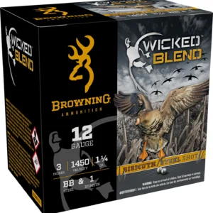 Browning Ammo B193431230 Wicked Blend 12Gauge 3" 1 1/4oz BB/1BI Shot 25 Per Box/10 Case