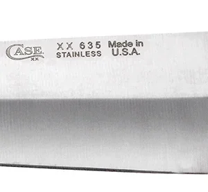 Case 07316 Chef's 8" Fixed Plain Mirror Polished Tru-Sharp SS Blade, Walnut Handle