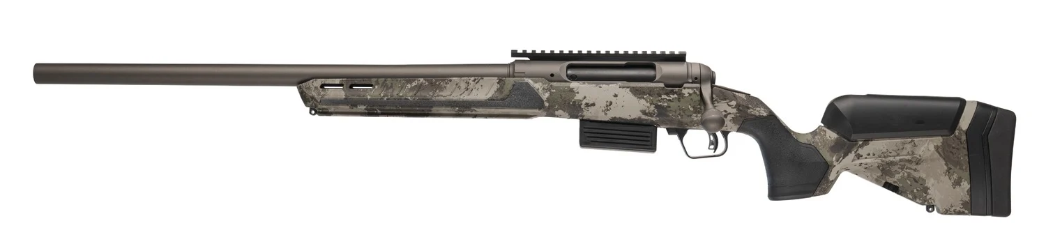 Savage Arms 32806 220 Harvester Full Size 20 Gauge Bolt 2rd 22" Slug Barrel, AccuStock w/AccuFit V2 Savage Woodland Camo Synthetic Stock, Left Hand