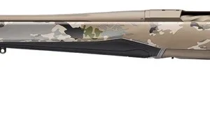 Browning 036125211 X-Bolt 2 Speed Full Size 243 Win 4+1 22" Smoked Bronze Cerakote Fluted Threaded Barrel & Steel Drilled & Tapped Receiver, Ovix Camo w/Black Overmold Adj Vari-Tech Synthetic Stock, L