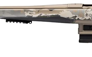 Browning 036127294 X-Bolt 2 Speed LR Full Size 6.5 PRC 5+1 26" Smoked Bronze Cerakote Fluted & Steel Drilled & Tapped Receiver, Picatinny Rail Forend, Ovix Camo w/Black Overmold Adj Comb & LOP Synthet
