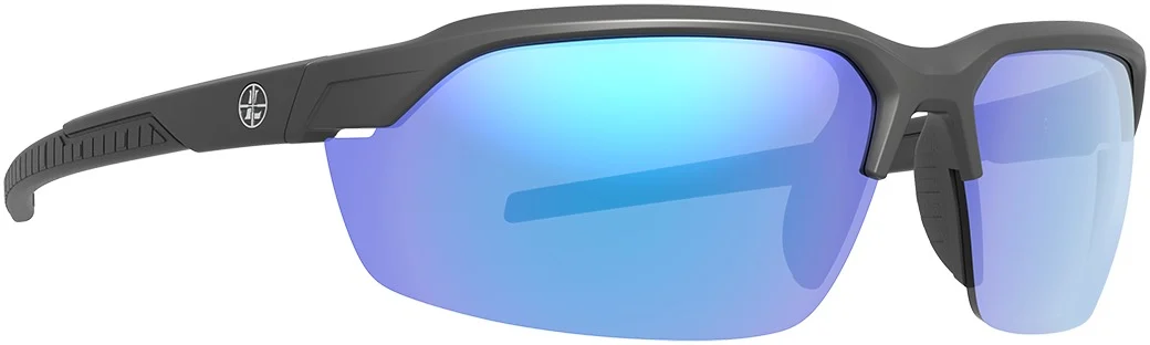 LEU 186754 TRACER MATTE BLACK BLUE MIRROR