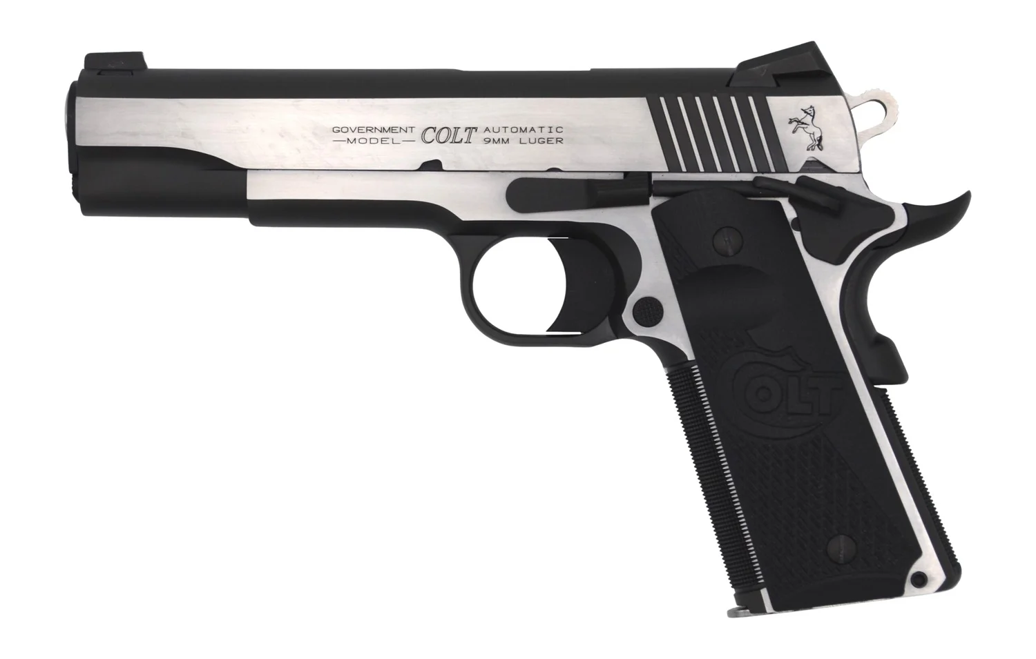 Colt Mfg O1070CEOR Combat Elite Government Full Size 45 ACP 8+1 5" Stainless National Match Barrel Two-Tone Elite Stainless Steel Optic Ready/Serrated Slide & Frame w/Beavertail, Ambidextrous