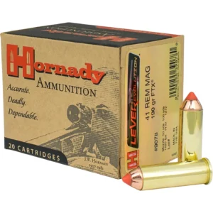 Hornady 9078 LEVERevolution 41RemMag 190gr Hornady Flex Tip eXpanding 20 Per Box/10 Case