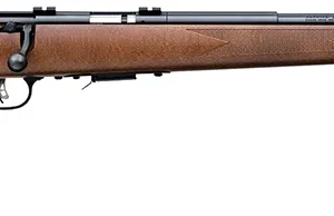 Savage Arms 96701 93R17 GV Full Size 17 HMR 5+1 21" Matte Black Heavy Varmint Barrel, Matte Black Drilled & Tapped Carbon Steel Receiver, Satin Hardwood Fixed Stock, Right Hand