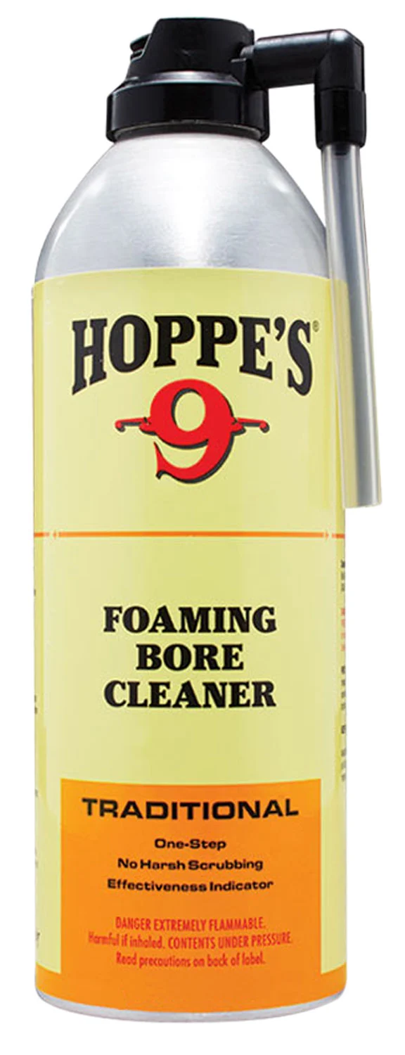 Hoppe's 908 No. 9 Bore Cleaner Foam Style Cleaner Removes Copper & Powder Residue 12 oz. Spray Bottle