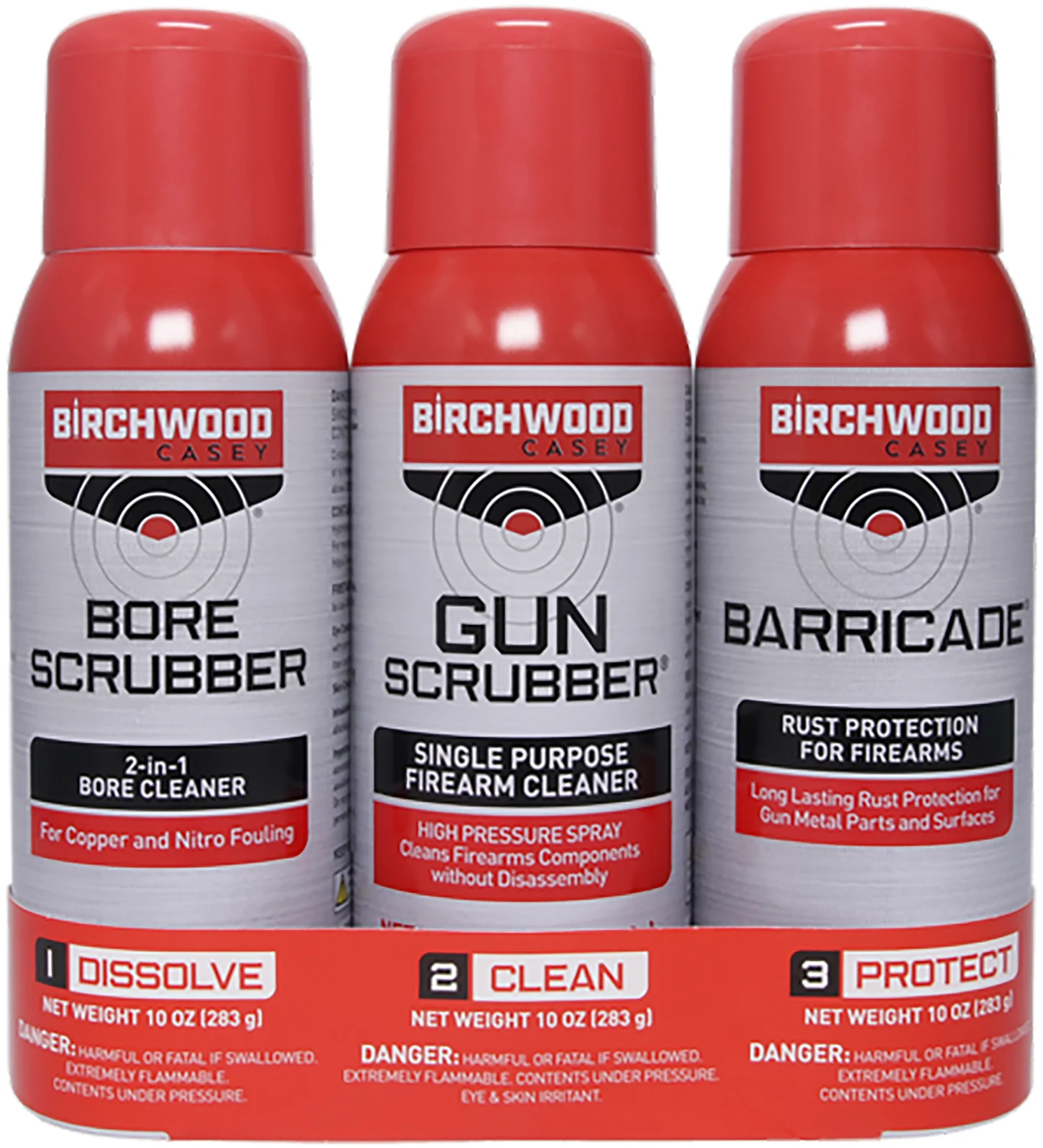 Birchwood Casey 33309 1-2-3 Aerosol Value Pack Kit 10 oz. Aerosol Can 3 Pack