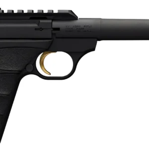 Browning 051534490 Buck Mark Plus Camper SR 22 LR 10+1 6" Steel Threaded Barrel, Matte Black Optic Ready/Serrated Steel Slide & Aluminum Frame, Black Ultragrip FX Grips