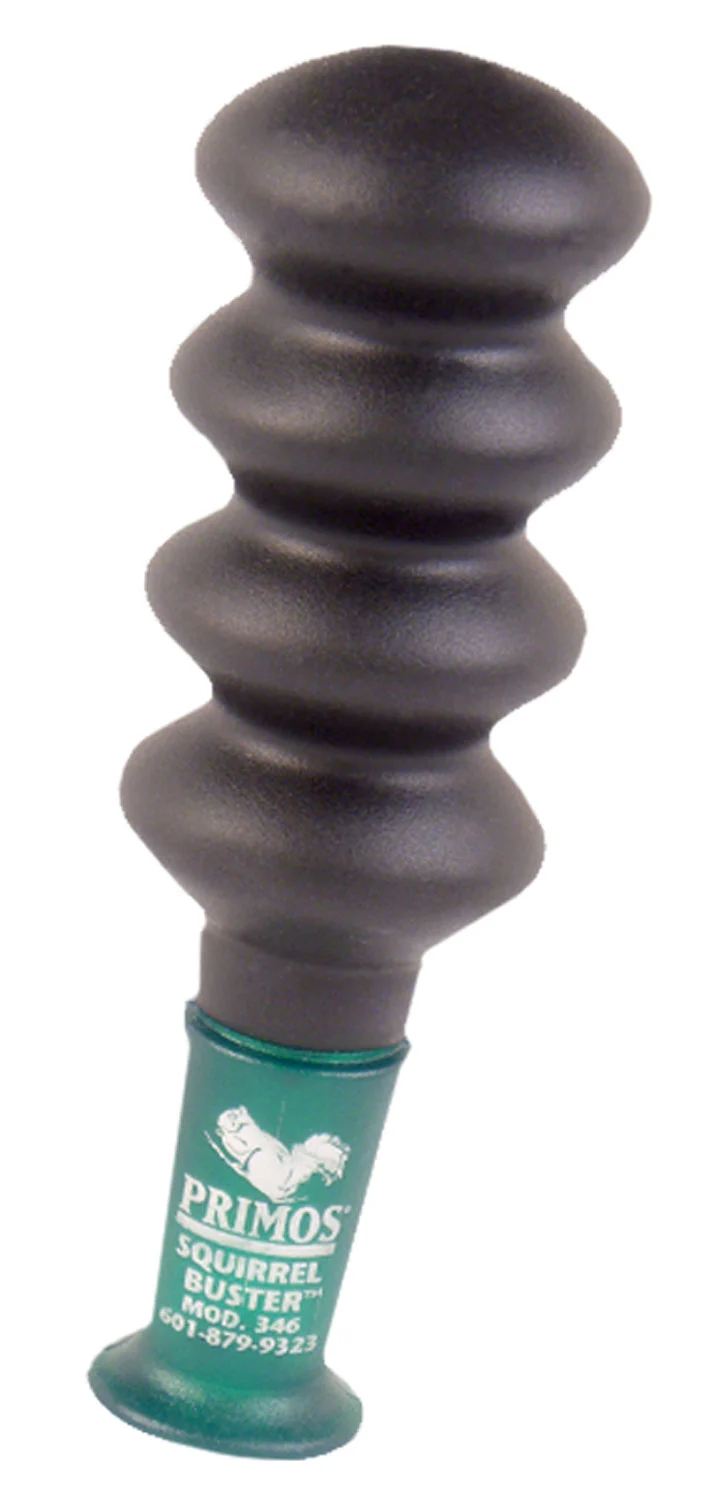 Primos 373 Squirrel Buster Grunter Call Fox/Grey/Young Squirrel Sounds Attracts Squirrels Black Rubber