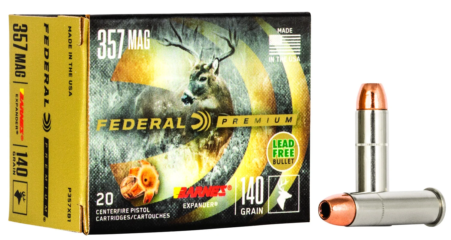 Federal P357XB1 Premium 357Mag 140gr Barnes Expander BRX 20 Per Box/10 Case