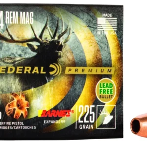 Federal P44XB1 Premium 44RemMag 225gr Barnes Expander BRX 20 Per Box/10 Case