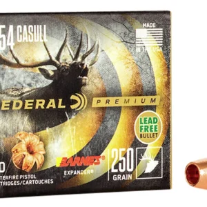 Federal P454XB1 Premium 454Casull 250gr Barnes Expander BRX 20 Per Box/10 Case