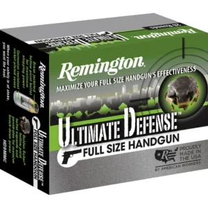 Remington Ammunition 28957 Ultimate Defense Full Size Handgun 40S&W 165gr Brass Jacketed Hollow Point 20 Per Box/25 Case
