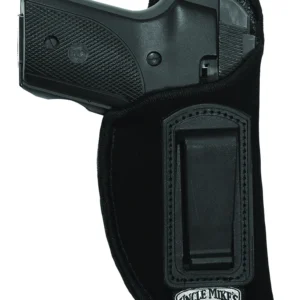 Uncle Mike's 89012 Inside The Pants Holster IWB Size 01 Black Suede Like Belt Clip Fits Medium Autos Fits 3-4" Barrel Left Hand