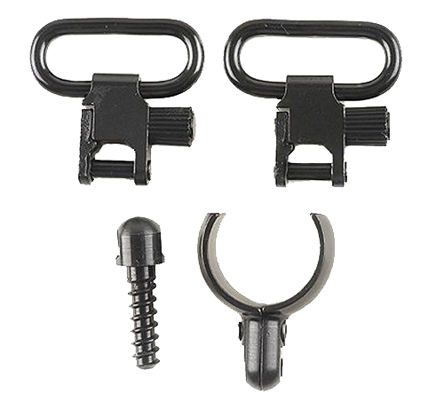 Uncle Mike's 15932 Magnum Band Swivel Set made of Steel with Blued Finish, 1" Loop Size, Quick Detach 115 SG-2 Style for Most 12 Gauge Shotguns