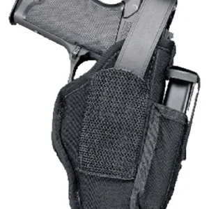 Uncle Mike's 70010 Sidekick Hip Holster IWB/OWB Size 01 Black Kodra Nylon Belt Clip Fits Medium Autos Fits 3-4" Barrel Belt 2.25" Wide Includes Adjustment Tool Ambidextrous