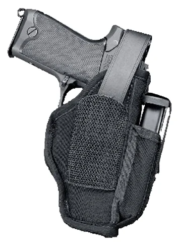 Uncle Mike's 70010 Sidekick Hip Holster IWB/OWB Size 01 Black Kodra Nylon Belt Clip Fits Medium Autos Fits 3-4" Barrel Belt 2.25" Wide Includes Adjustment Tool Ambidextrous